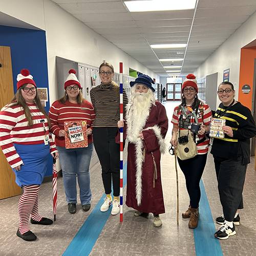 Six teachers dressed like their favorite literary characters